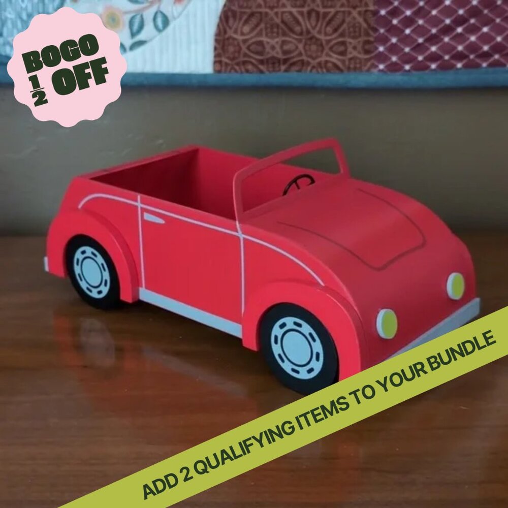 🎄🚗NIB Featherly Friends Wood Convertible Car Christmas 2024 Wondershop Red🚗🎄 - Picture 5 of 5